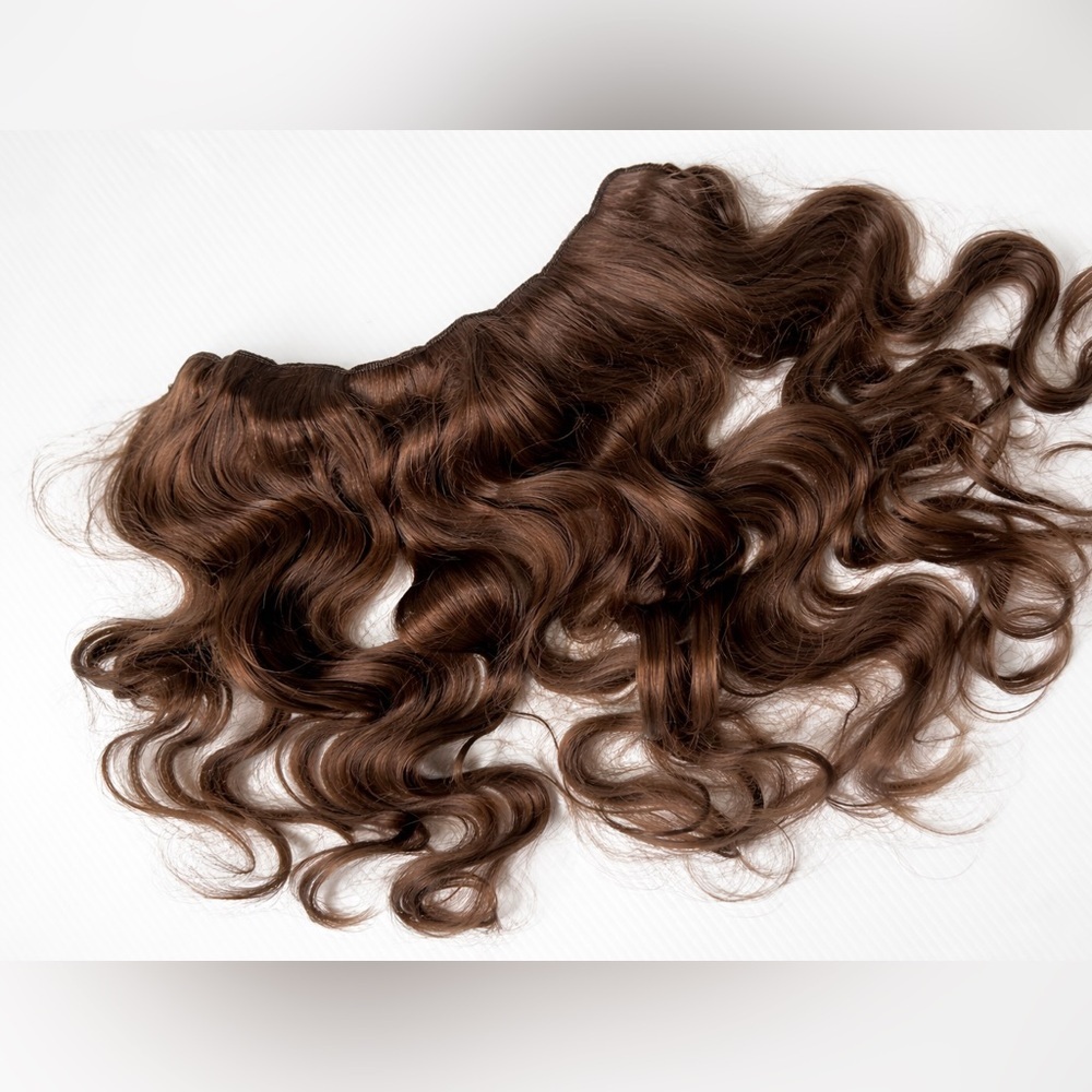 100% Human Hair Ombre Clip-In V Part Piece 15–16 Inch Body Wave